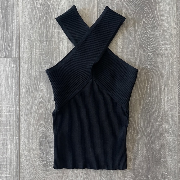 Zara Knit Top With Crossed Straps - Picture 5 of 6